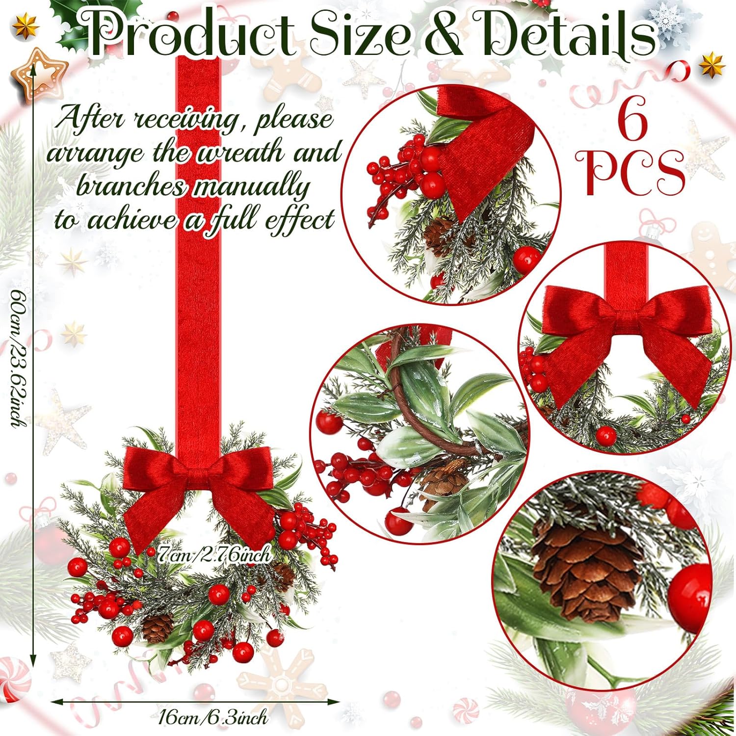 Hot Sale⚡ 50K+ SOLD! Almost Gone-💥🎁Christmas Mini Window Wreaths