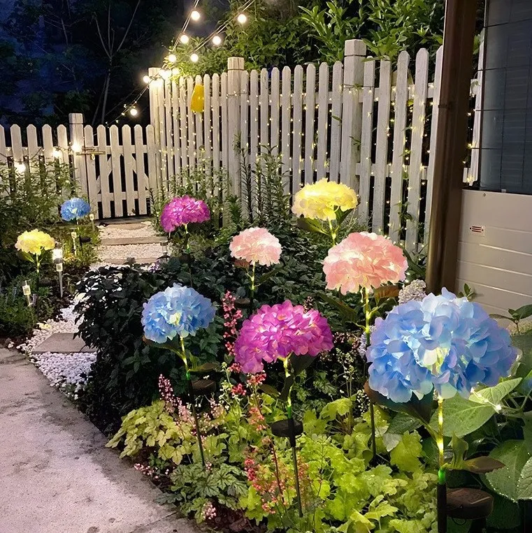 Outdoor Solar Hydrangea Flower Lights