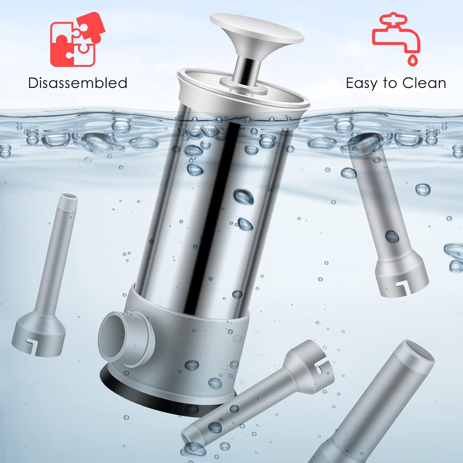 🔥Last Day Promotion - 49% OFF - Sausage Stuffer with 4 Different Sizes Stuffing Tubes