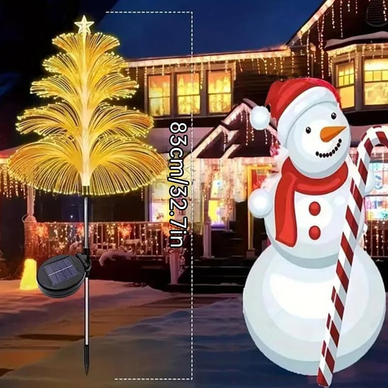🔥Last Day 50% OFF🔥Seven Colors Gradient Solar Christmas Tree Light