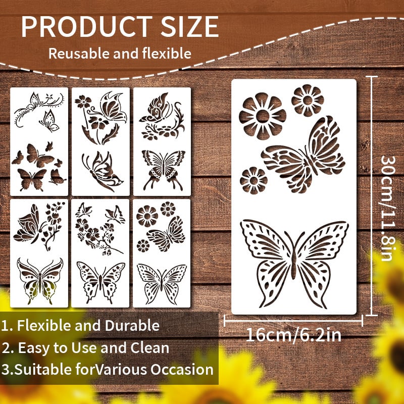 🏡Last Day 49% OFF -Garden Fence Large Flower Stencils🌻DIY Decoration