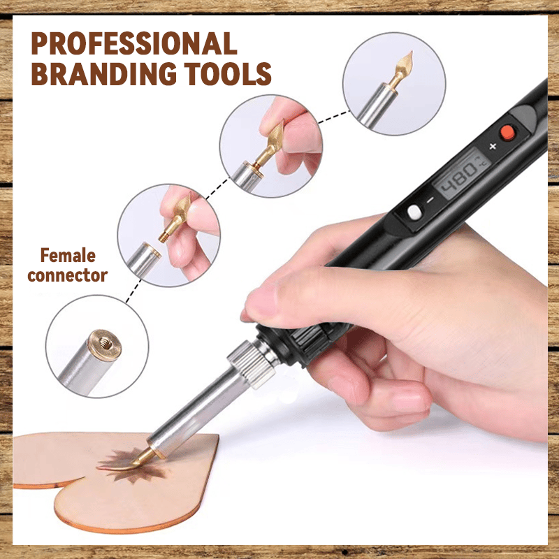 🔥Boxing Day Sale-49% OFF✉️26 Letters Copper Mold —DIY Wood Burning/Carving Set