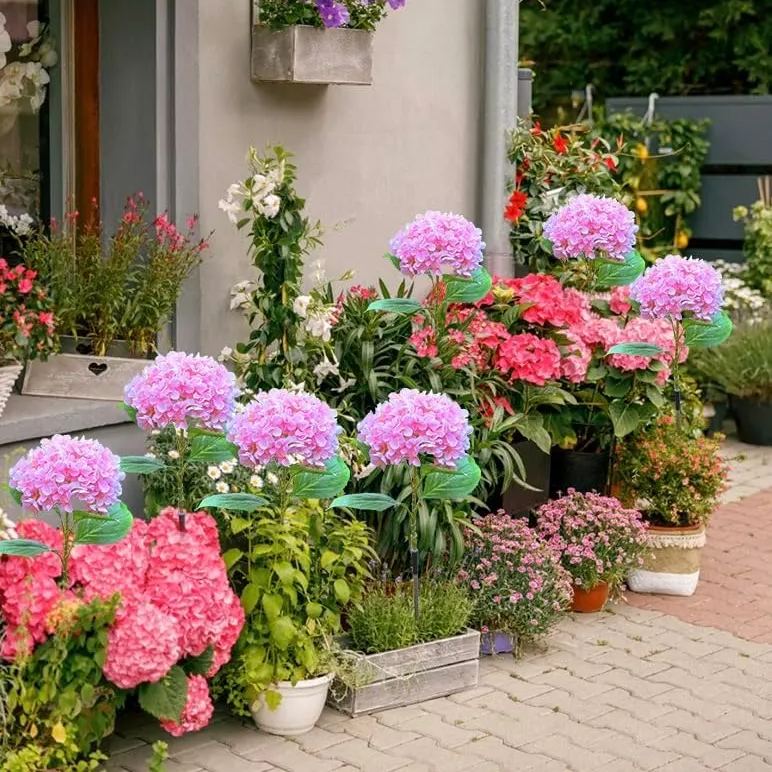 Outdoor Solar Hydrangea Flower Lights