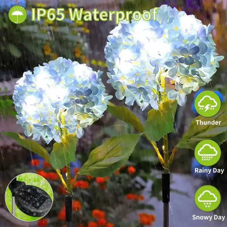 Outdoor Solar Hydrangea Flower Lights