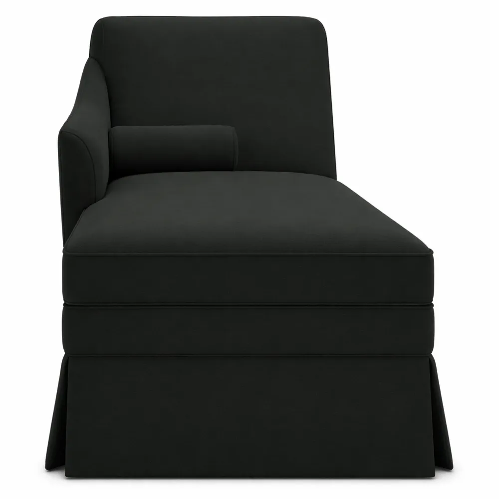 Méridienne Velours avec Coussin Lombaire pour Salon