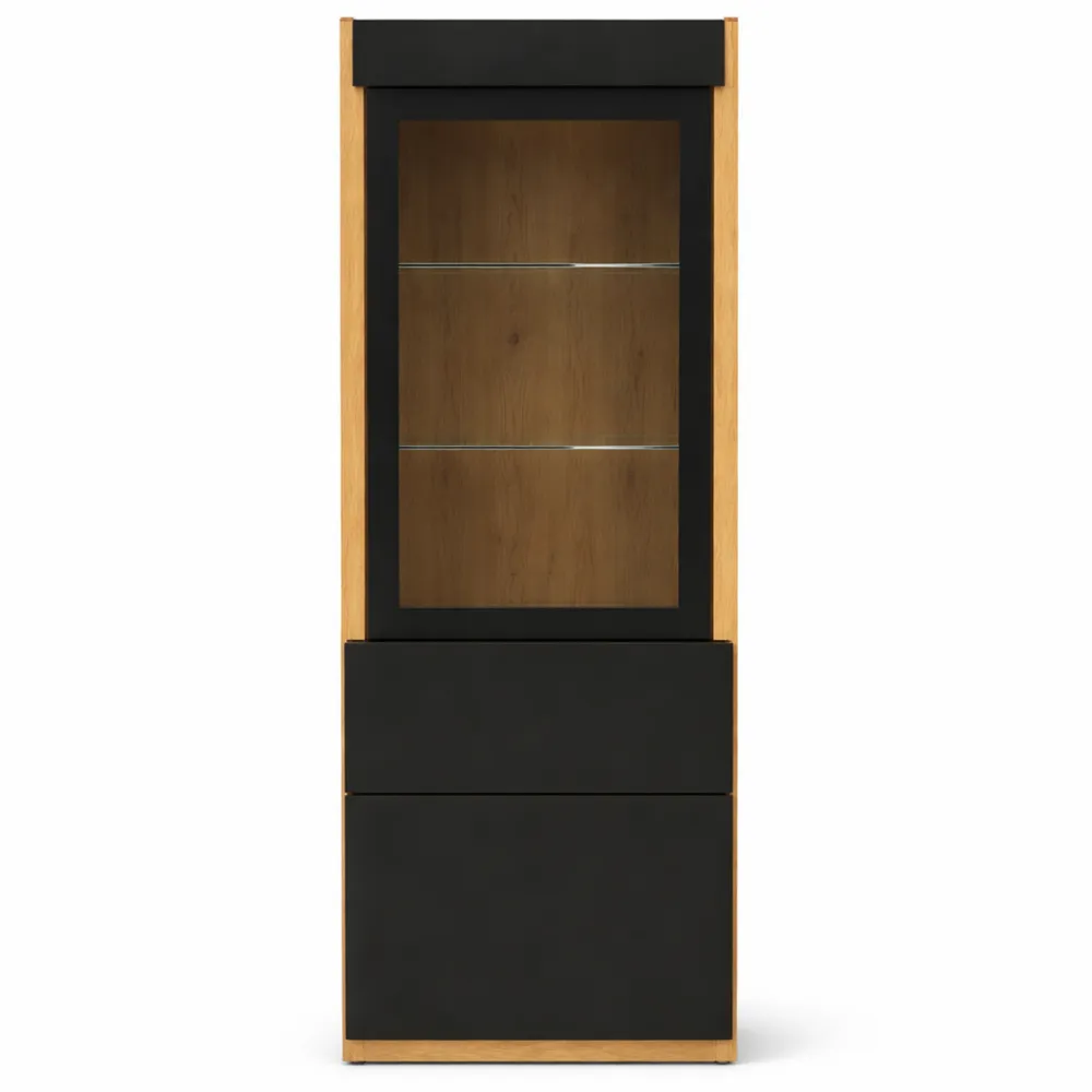 Vitrine Moderne avec Étagères et Armoires pour Salon