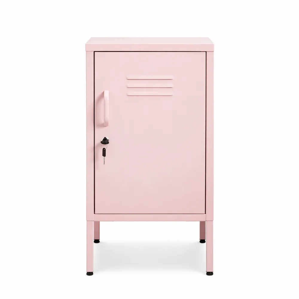 Casier de Rangement Métallique Rose pour Enfants avec Clés