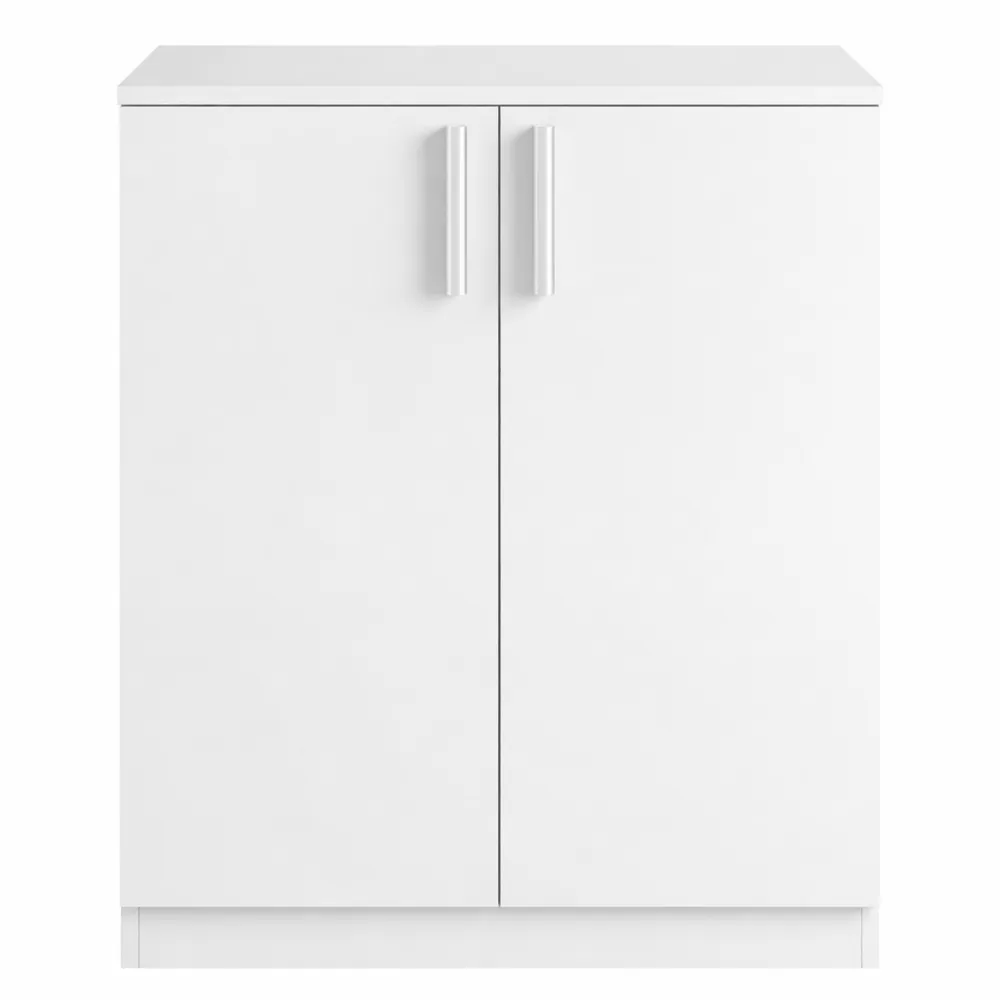 Buffet Bas Compact Blanc 2 Portes pour Salon