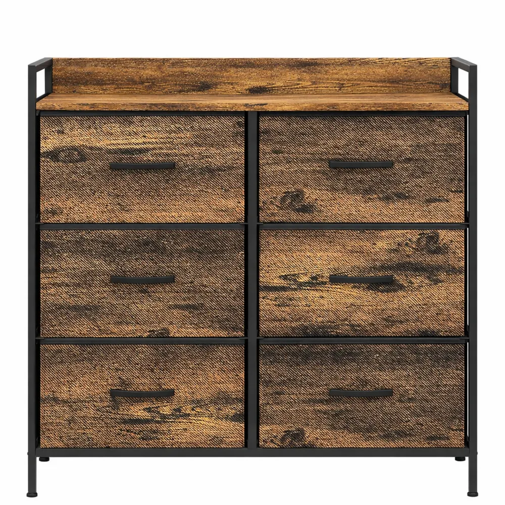 Commode de Rangement à 6 Tiroirs en Tissu