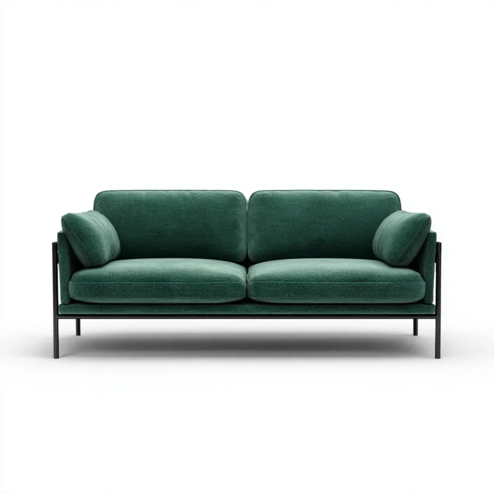 Sofá de 2 plazas 180x85x75 cm – Verde – Diseño Moderno