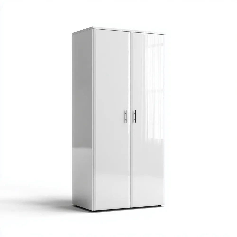 Armario de madera lacada 180x90x50 cm – Blanco – Diseño moderno