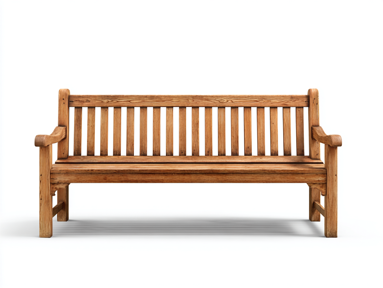 Gartenbank Holz für Garten und Terrasse 150x60x90 cm - Naturholz - Klassisches Design-Loftgetmart