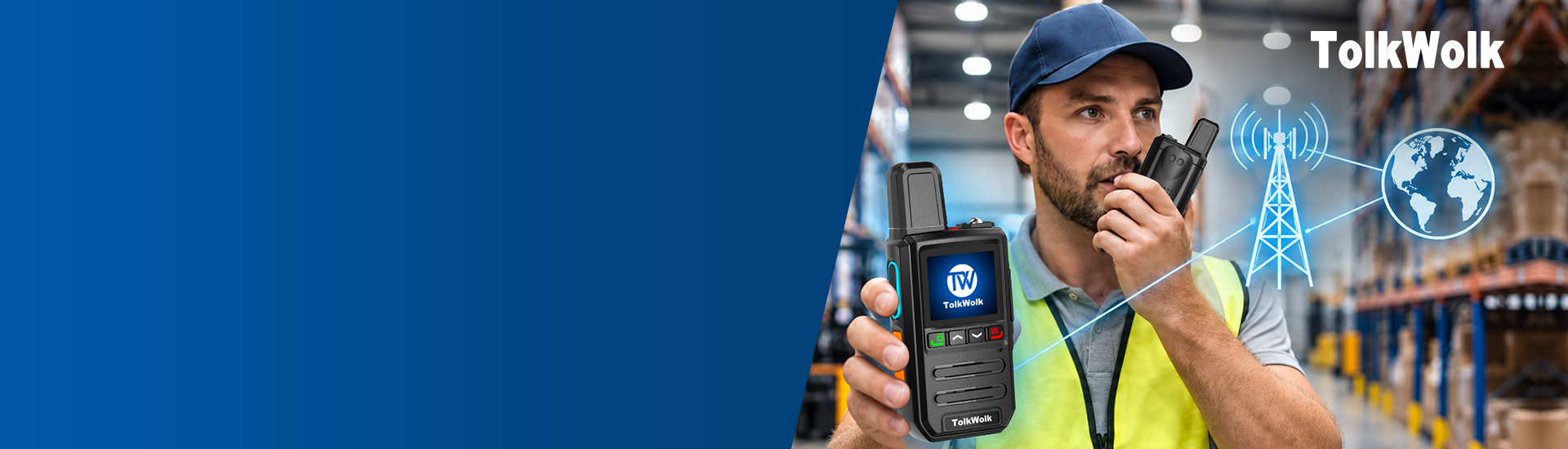 TolkWolk long range walkie talkies for warehouse logistics and global communication