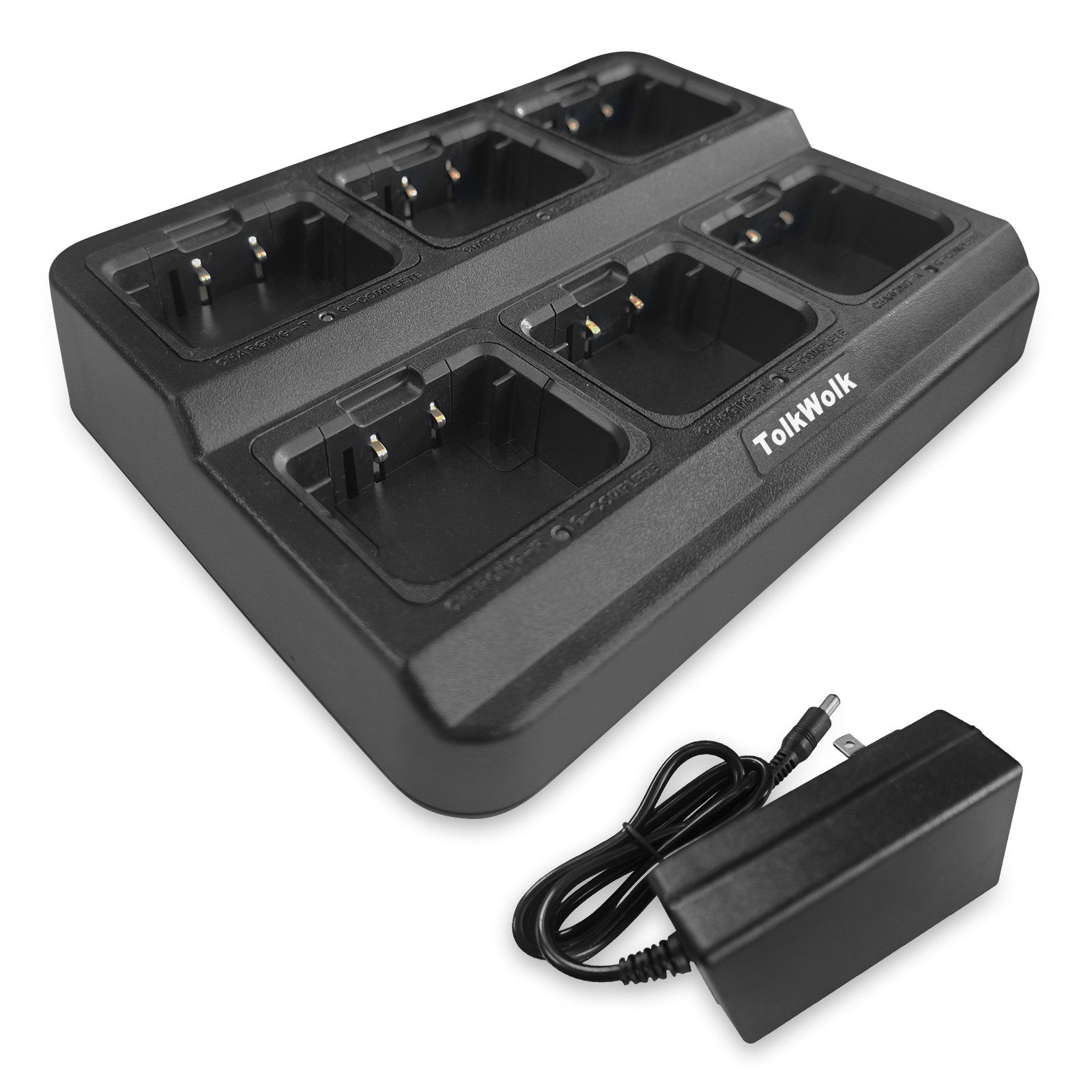 TolkWolk 6-Bay Multi-Unit Charger Station for G16 Walkie Talkies