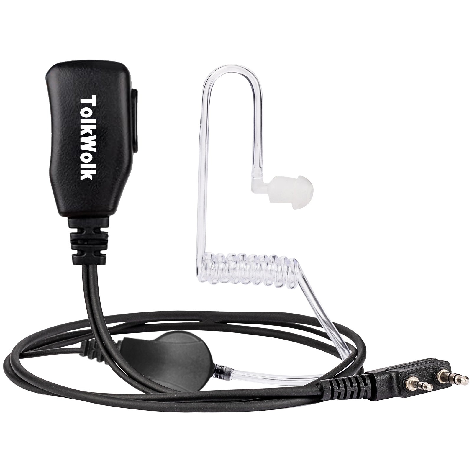 TolkWolk FBI Style Tactical Air Tube Earpiece, Single Ear Surveillance Communication Headset