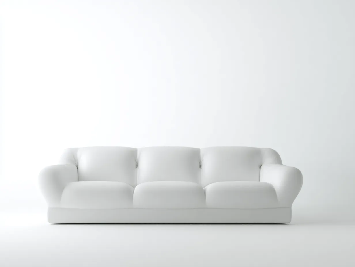 Sofá 3 plazas tela 210x90x85 cm color blanco para salón diseño moderno-Luxegomart