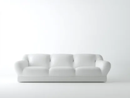 Sofá 3 plazas tela 210x90x85 cm color blanco para salón diseño moderno-Luxegomart