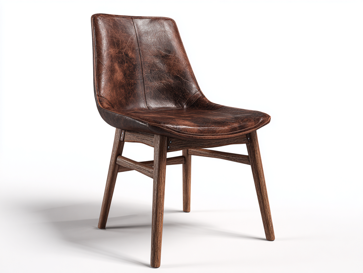 Esszimmerstühle Kunstleder Holzgestell 57x52x85 cm - Dunkelbraun - Dunkelholz - Modernes Design geeignet für Esszimmer-Roomgobay