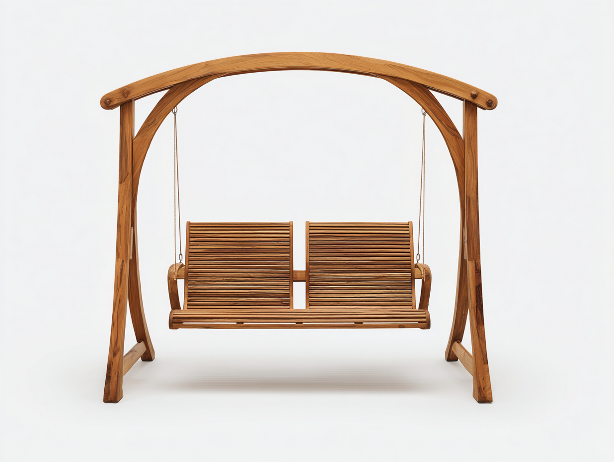 Gartenschaukeln Holz 200x130x170 cm - Natur - Klassisches Design für Garten und Terrasse-Roomgobay