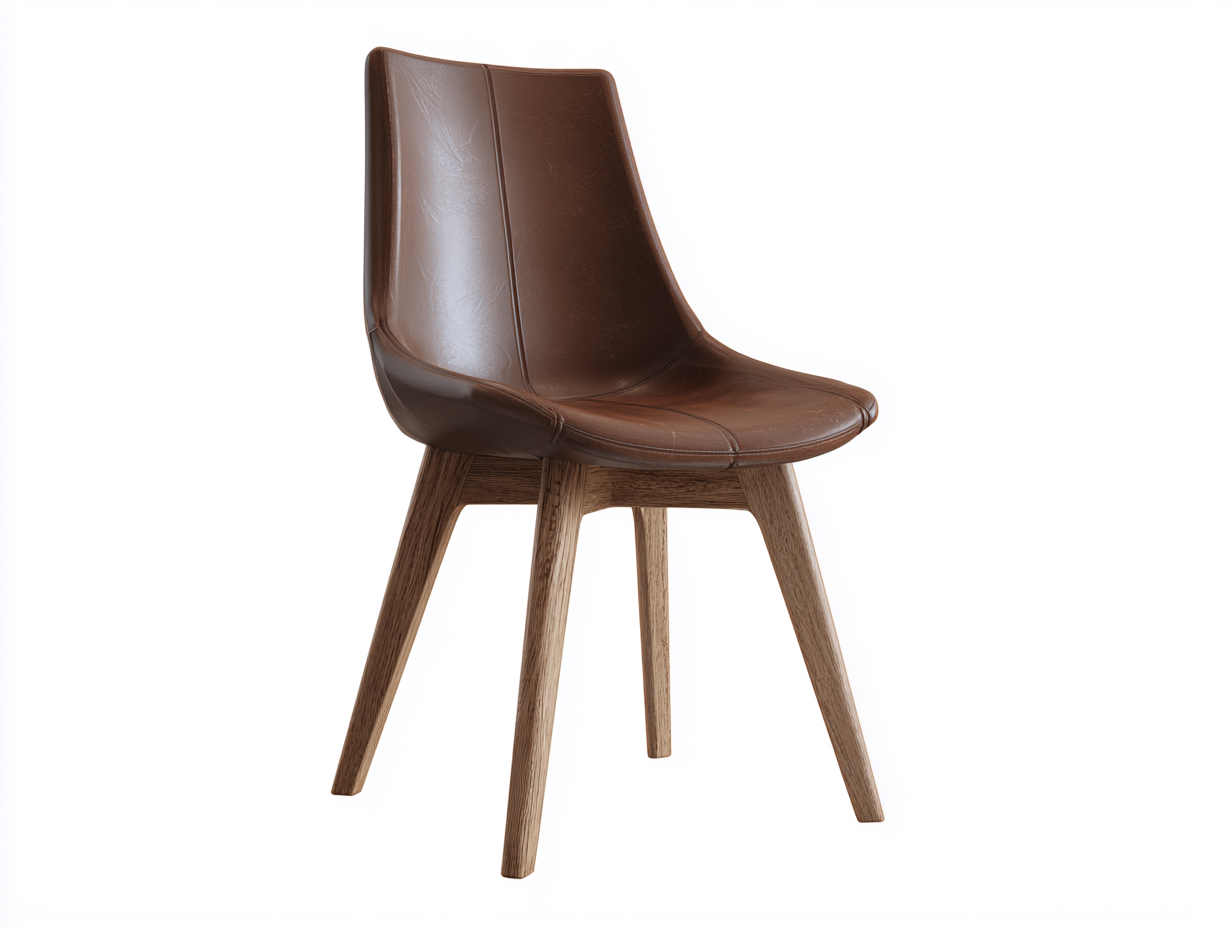 Esszimmerstühle Kunstleder Holzgestell 56x52x84 cm - Braun - Hellbraun - Modernes Design geeignet für Esszimmer-Roomgobay