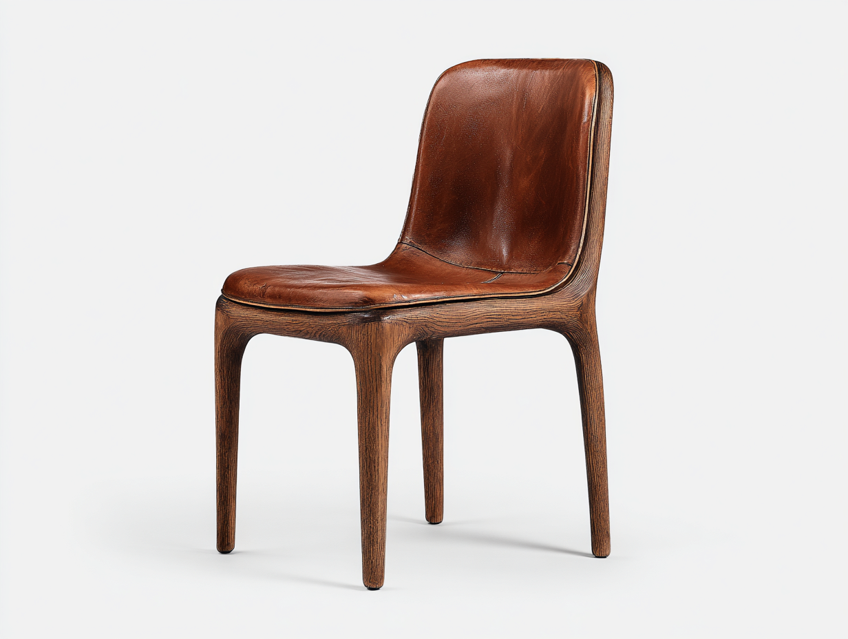 Esszimmerstühle Kunstleder Holzgestell 55x51x84 cm - Braun - Dunkelholz - Modernes Design geeignet für Esszimmer-Roomgobay