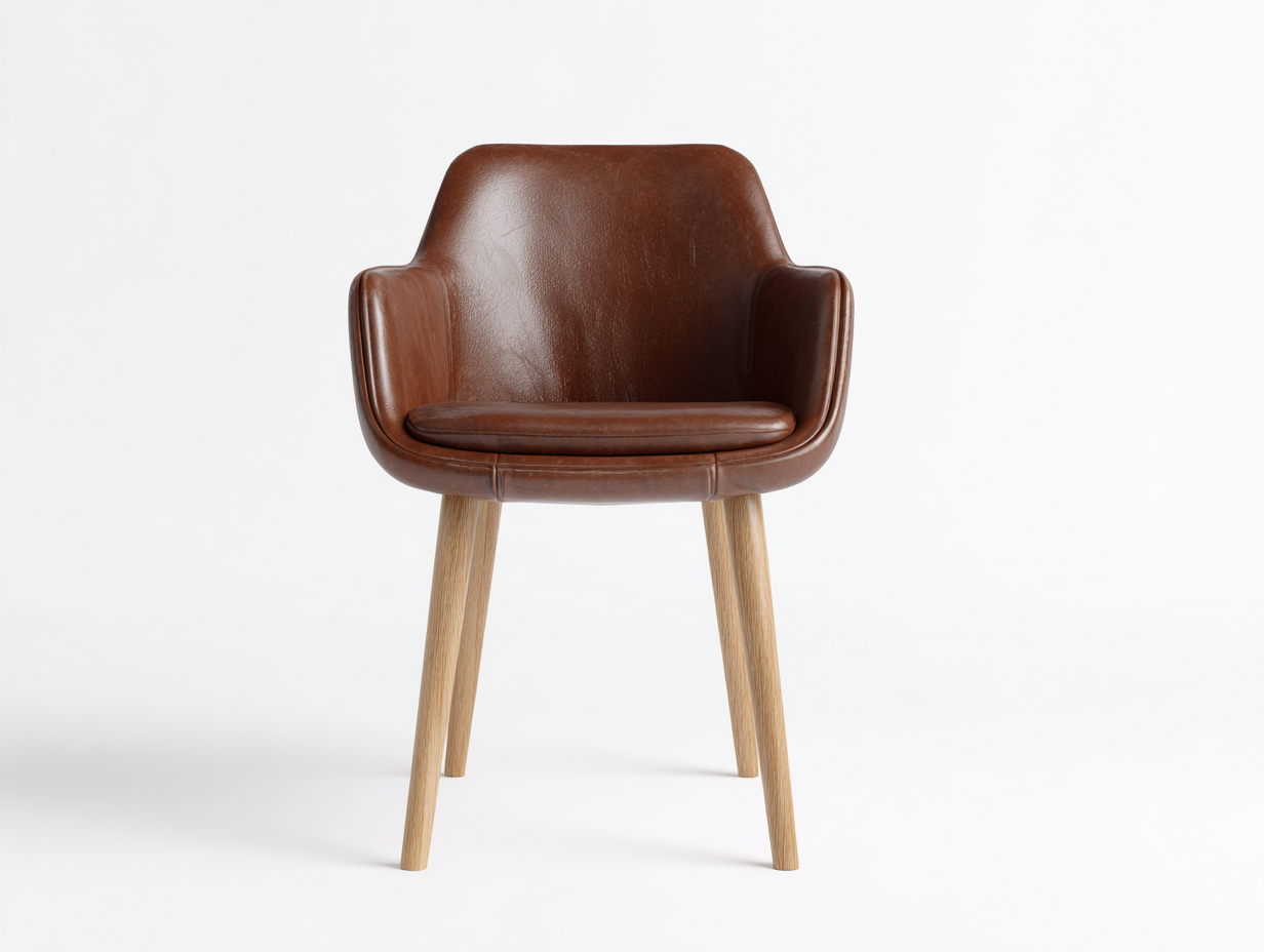 Esszimmerstühle Kunstleder Holzgestell 58x54x80 cm - Braun - Hellbraun - Modernes Design geeignet für Esszimmer-Roomgobay