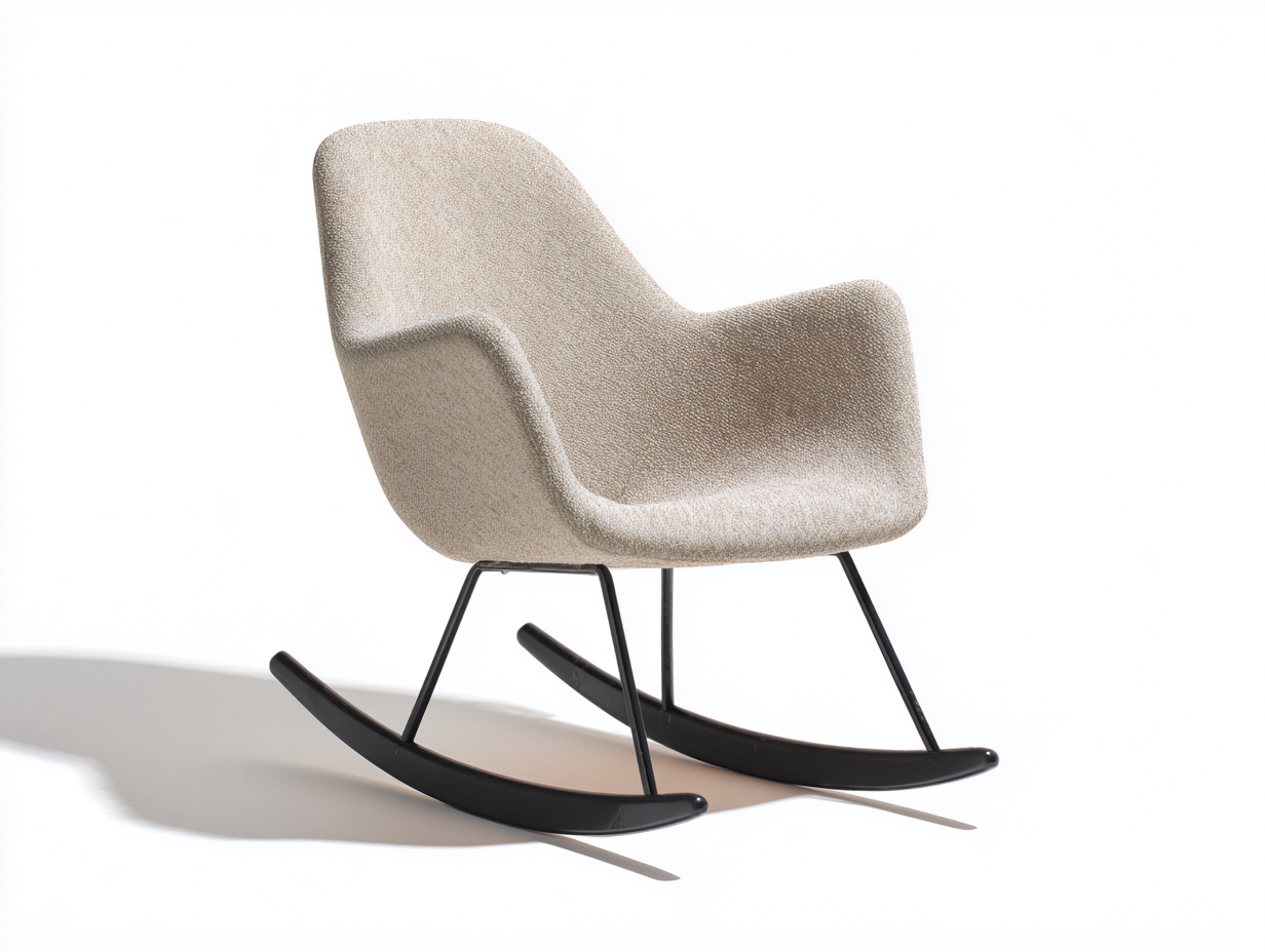 Schaukelstühle Stoff Beige 70x85x95 cm - Geeignet für Wohnzimmer Modernes Design-Homigetyard