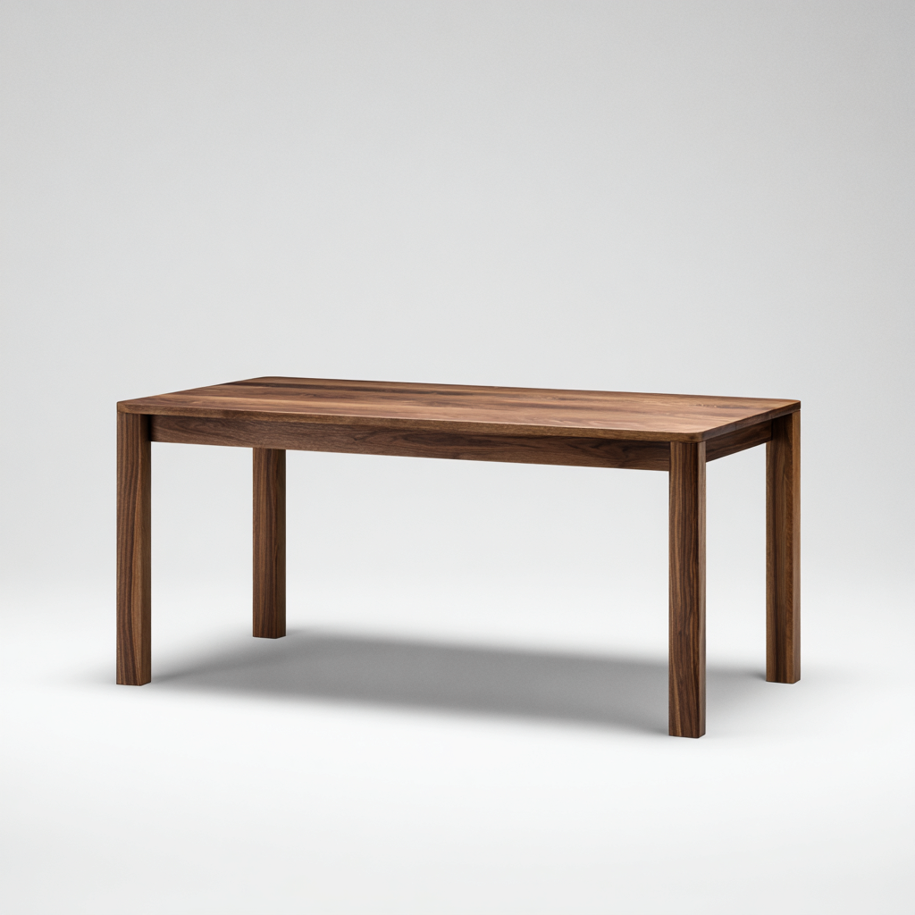 Table à manger rectangulaire en bois 180x90x75 cm - bois foncé - design épuré pour salle à manger-Luxeuply
