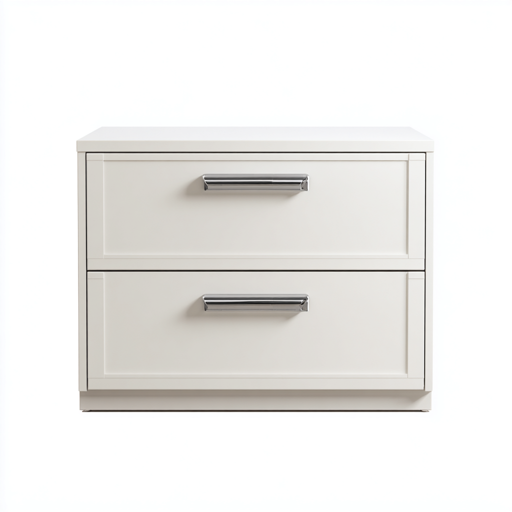 Armoire de bureau bois stratifié 80x45x75 cm - Blanc - Rangement moderne-Luxeuply