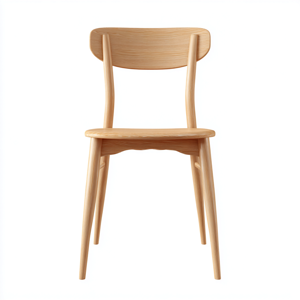 Chaise de salle à manger en bois 44x48x82 cm - bois clair - design naturel pour salle à manger-Luxeuply