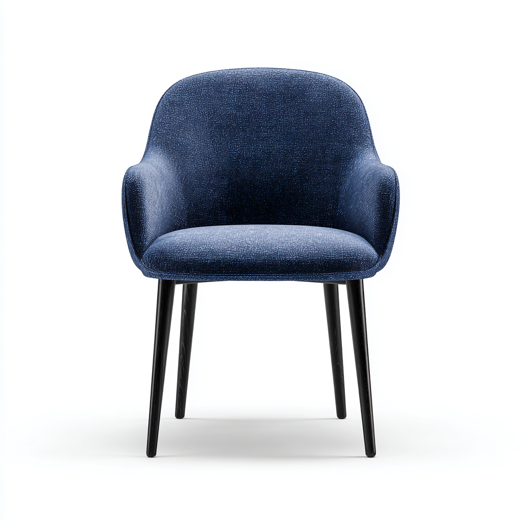 Chaise de salle à manger rembourrée en tissu 50x54x82 cm - bleu marine - design moderne pour salle à manger-Luxeuply