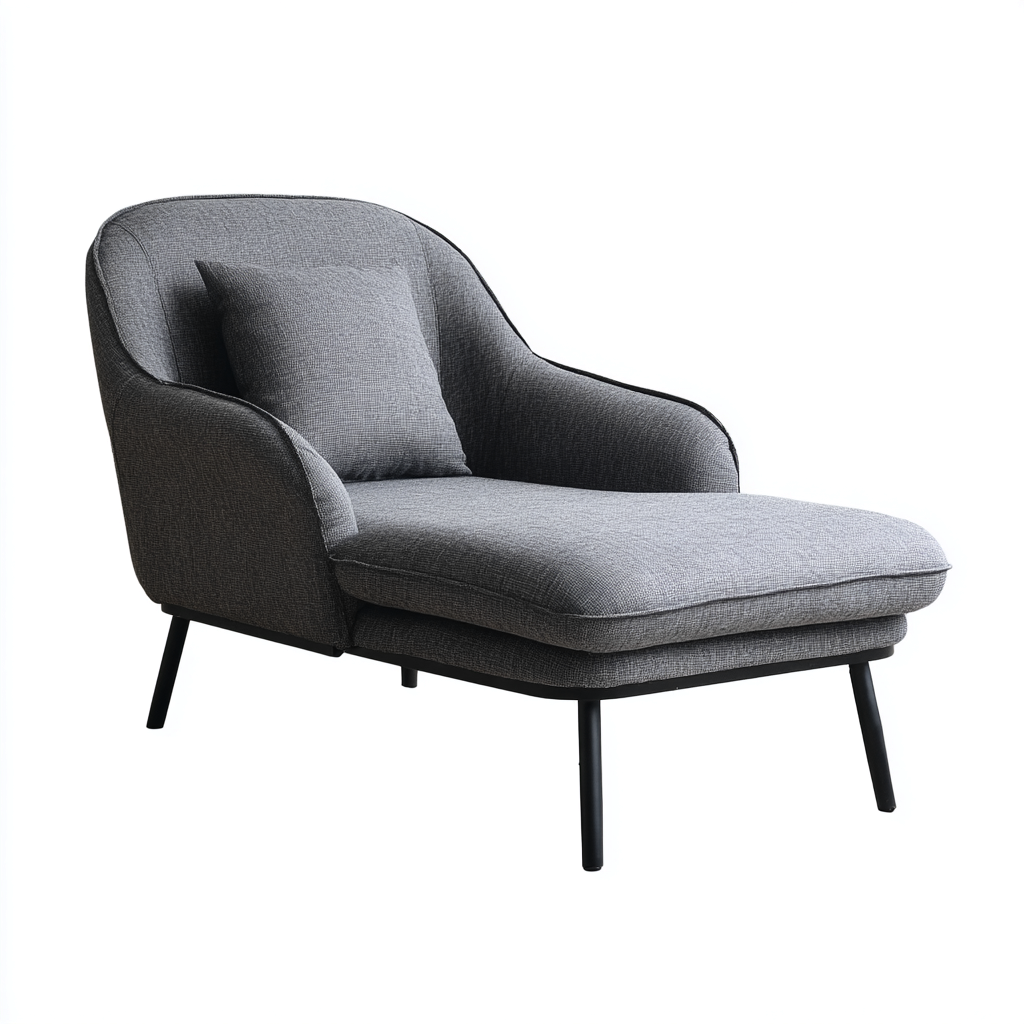 Chaise longue - tissu rembourré - 160x72x85 cm - gris foncé - design moderne-Luxeuply