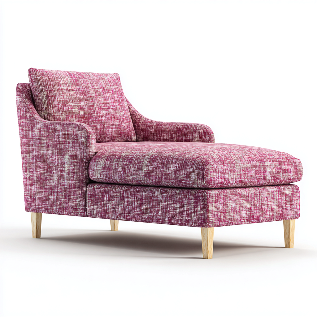 Chaise longue tissu rembourré 150x75x85 cm - Rose - Design contemporain détente-Luxeuply