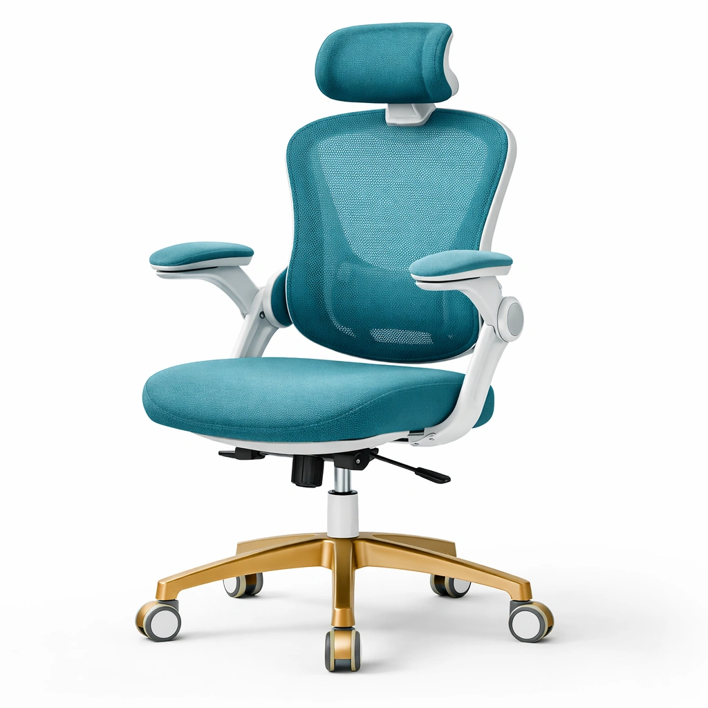 Chaise bureau ergonomique mesh bleu-Lumtriva