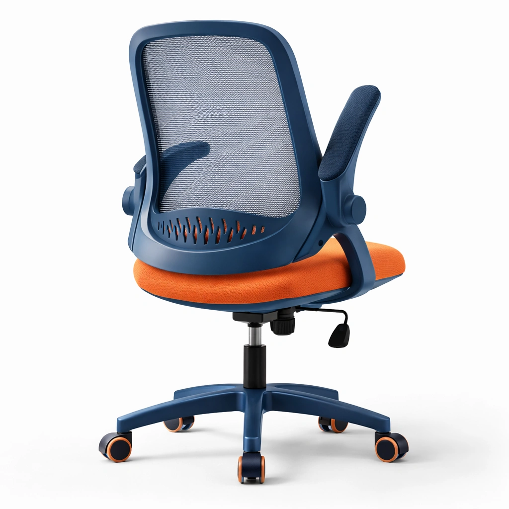 Chaise bureau enfant moderne bleu orange-Lumtriva