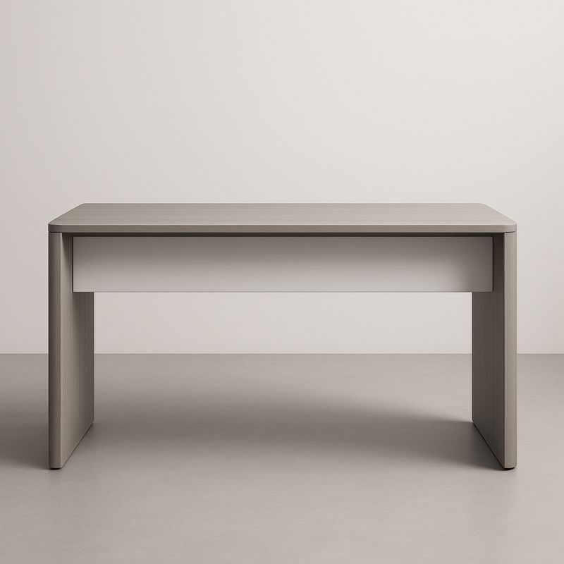 Biurko prostokątne drewniane 120x60x75 cm szare