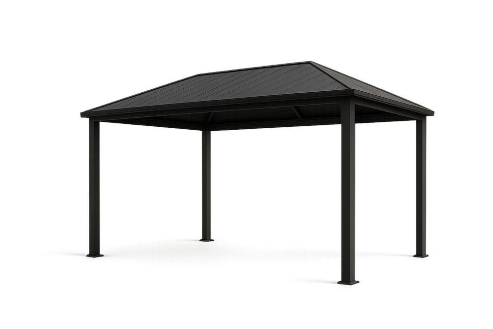 Altana ogrodowa stalowa antracyt