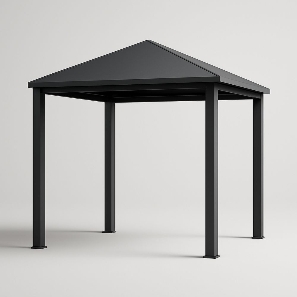 Stalowa altana ogrodowa 250x250 cm Antracyt