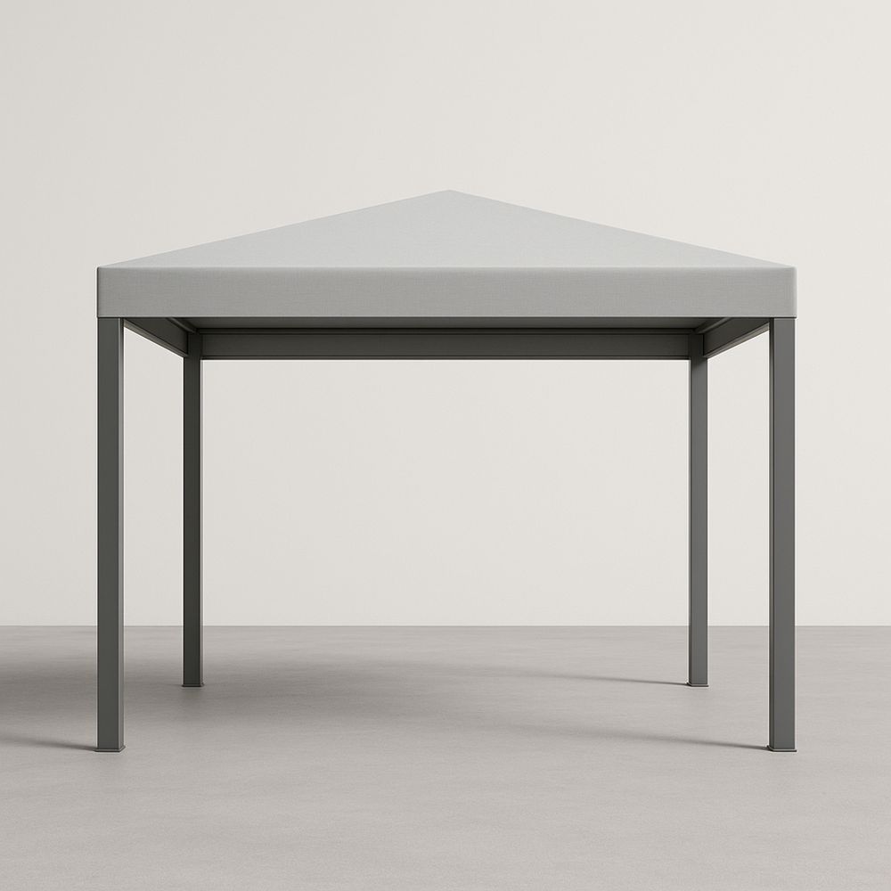 Altana ogrodowa 3x3 m stalowa konstrukcja, szary dach z poliestru