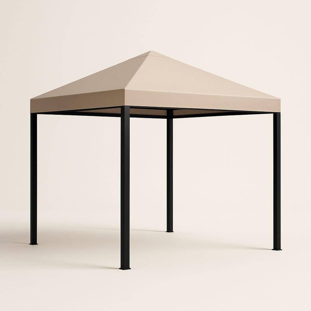 Pawilon ogrodowy metalowy beżowy 3x3m