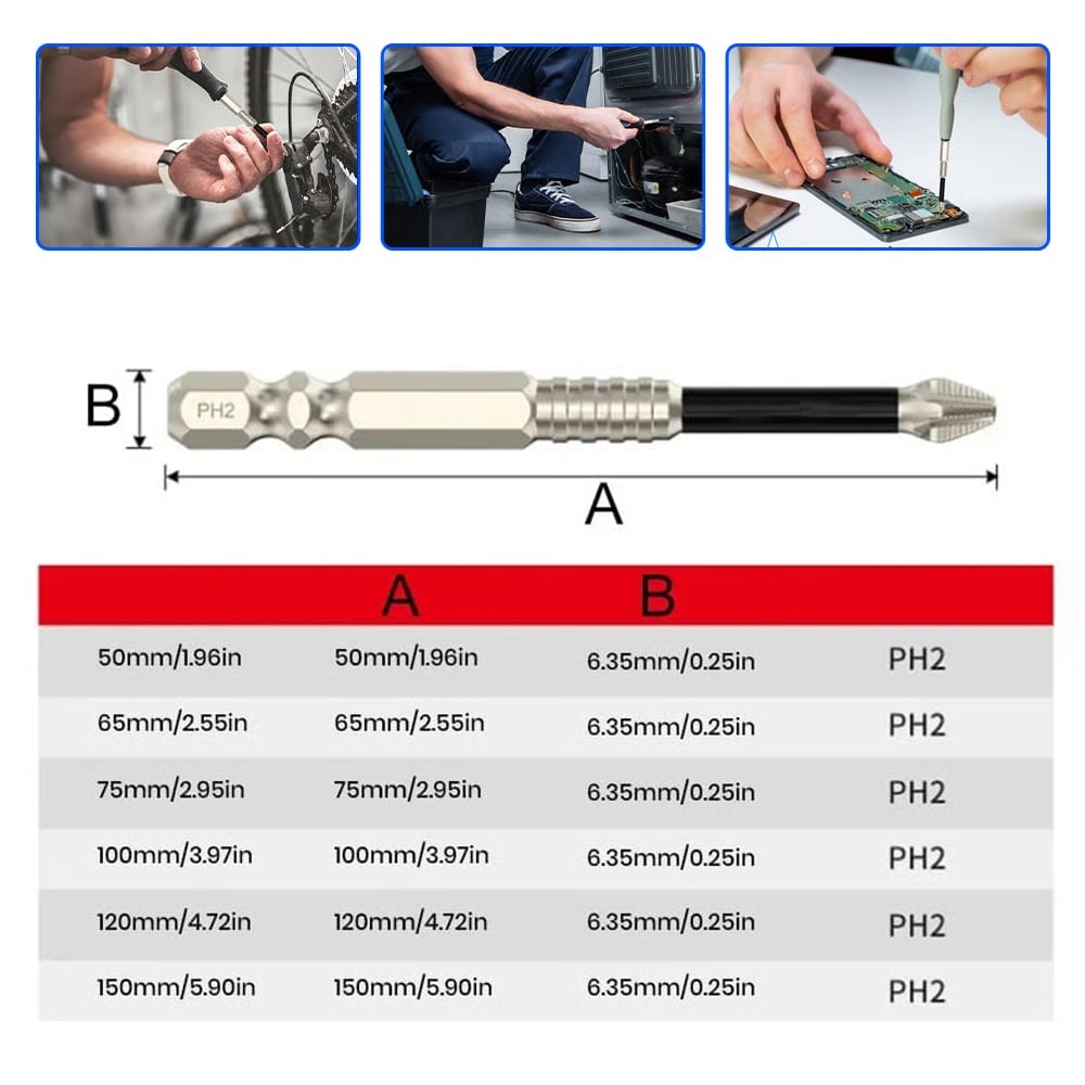 Magnetic screwdriver bit set