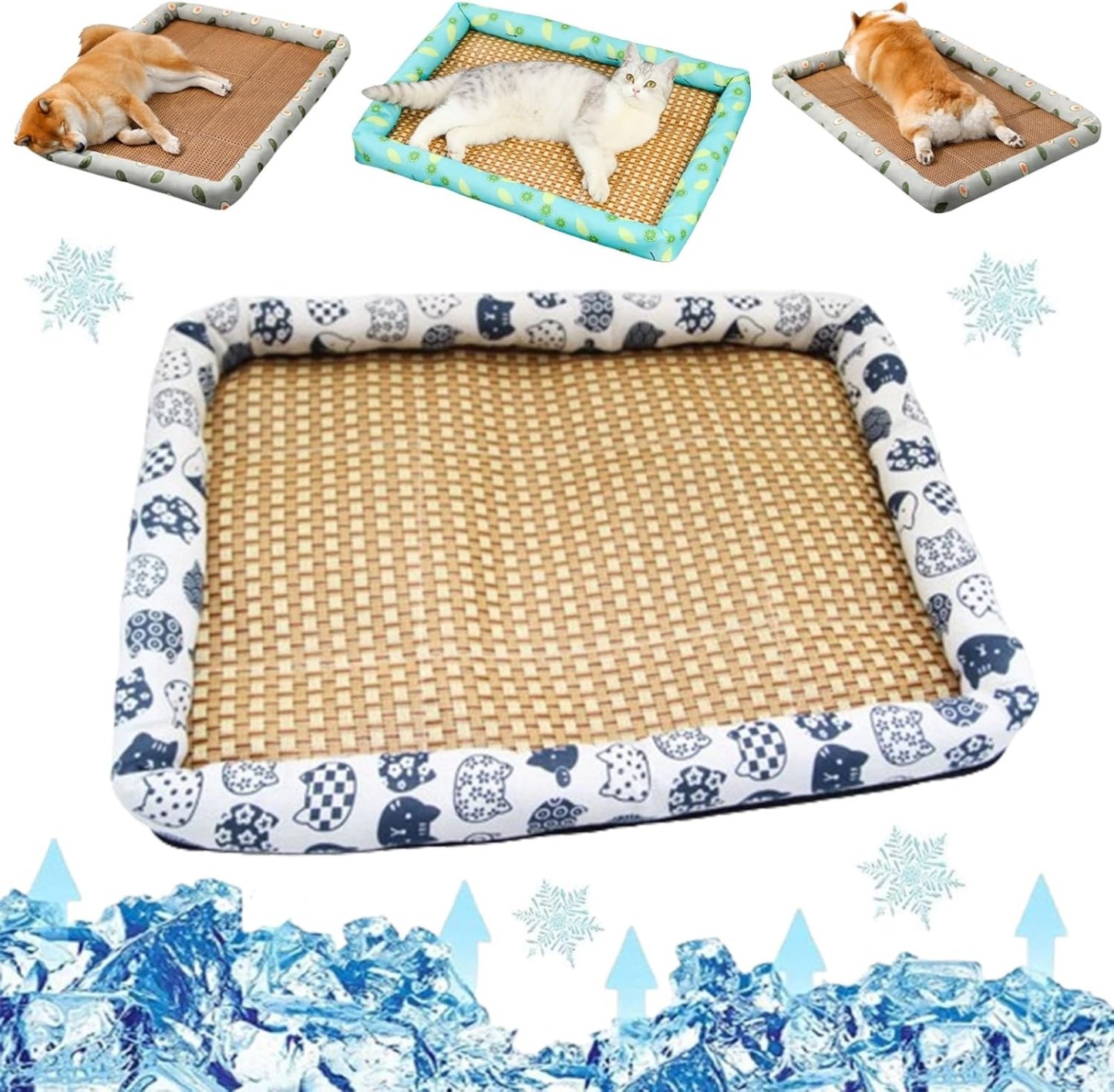 Ice Rattan Cooling Pet Bed - Keep Your Pet Cool and Comfortable