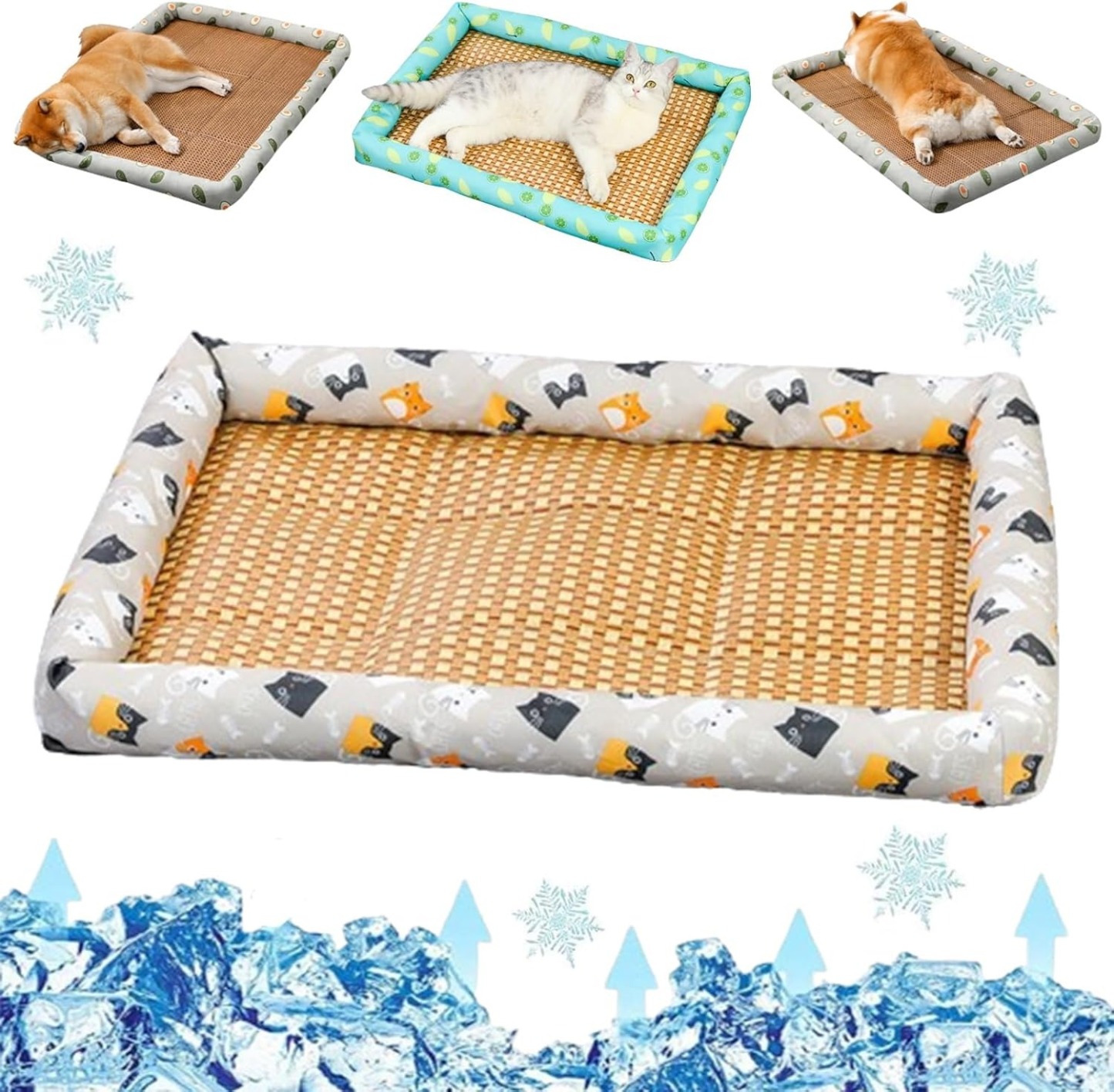 Ice Rattan Cooling Pet Bed - Keep Your Pet Cool and Comfortable