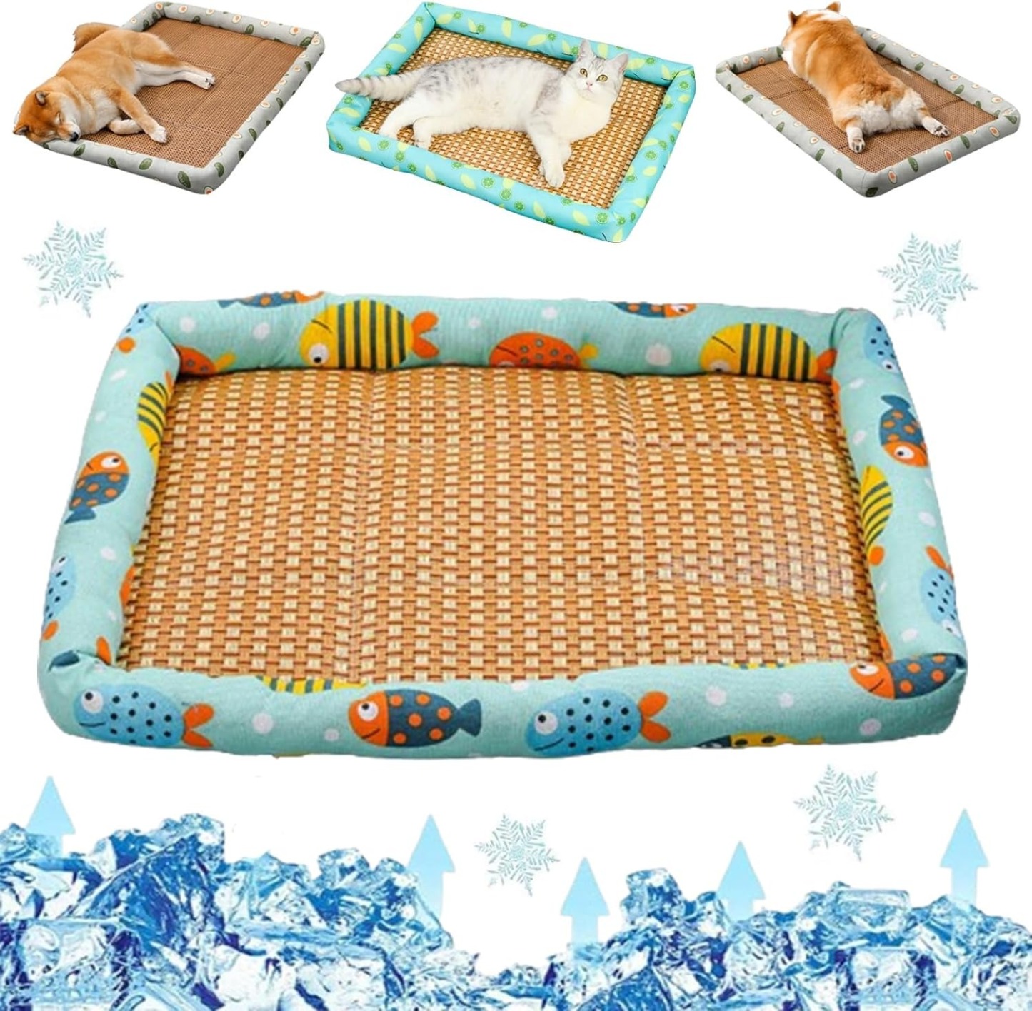 Ice Rattan Cooling Pet Bed - Keep Your Pet Cool and Comfortable
