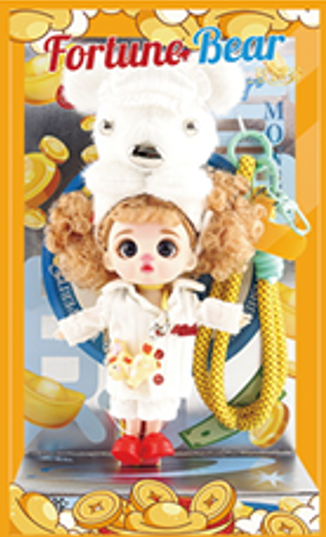 LUOLIFEN DOLL - FORTUNE BEAR - TRENDY DOLLS - PHONE PENDANT