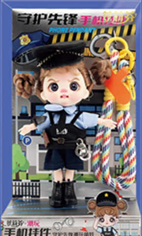 LUOLIFEN DOLL - POLICE AND SAILORS - TRENDY DOLLS - PHONE PENDANT
