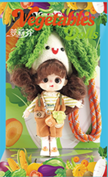 LUOLIFEN DOLL - WHITE RADISH & CORN - TRENDY DOLLS - PHONE PENDANT