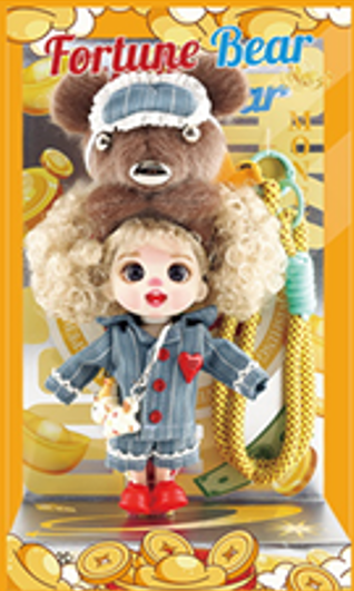 LUOLIFEN DOLL - FORTUNE BEAR - TRENDY DOLLS - PHONE PENDANT