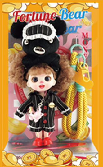 LUOLIFEN DOLL - FORTUNE BEAR - TRENDY DOLLS - PHONE PENDANT