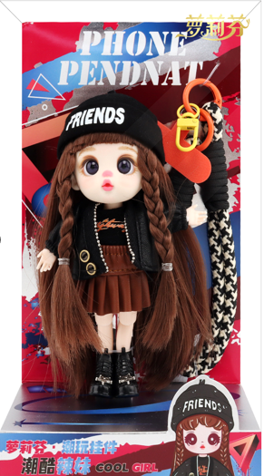 LUOLIFEN DOLL - TRENDY COOL HOT GIRL - TRENDY DOLLS - PHONE PENDANT